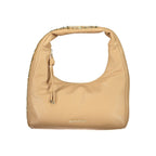 Beige Damenhandtasche aus Polyurethan