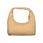 Beige Damenhandtasche aus Polyurethan