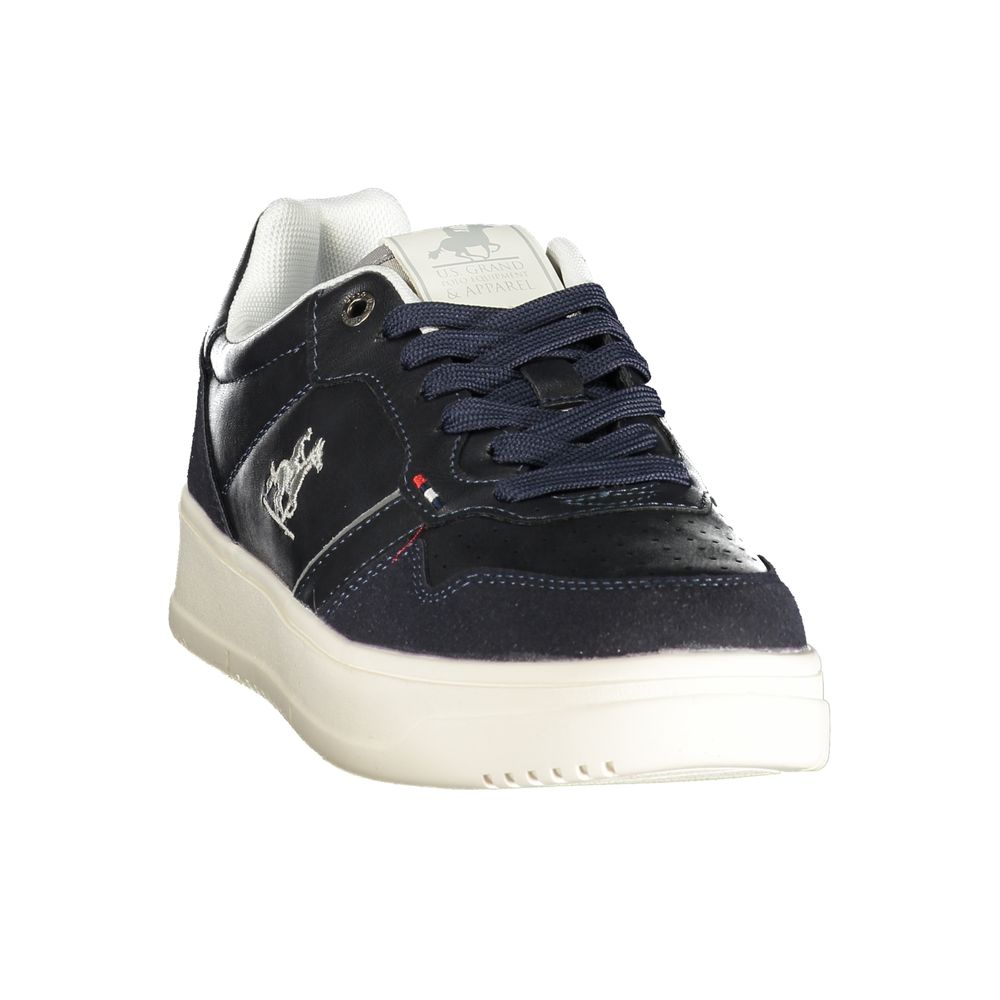 Blue Polyester Men's Sneaker