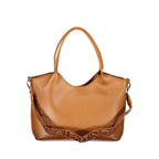 Damenhandtasche aus braunem Polyurethan