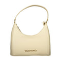 Beige Damenhandtasche aus Polyurethan mit verstellbarem Schulterriemen