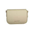Beige Polyurethane Women Bag