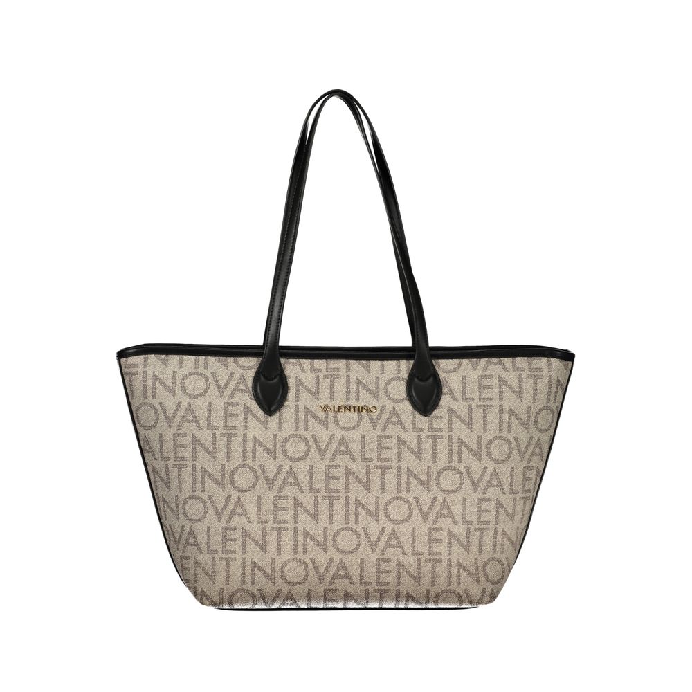 Beige Polyurethan-Damenhandtasche