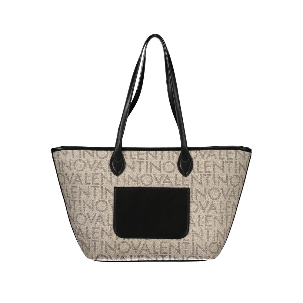 Beige Polyurethan-Damenhandtasche