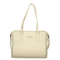 Beige Poliuretano Women's Bag with Adjustable Strap and Pockets