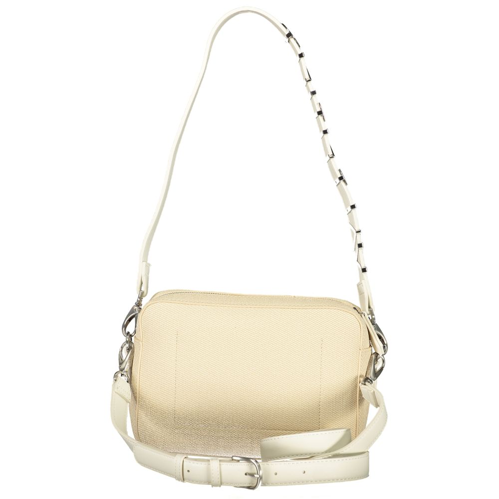 Beige Polyurethan Damentasche