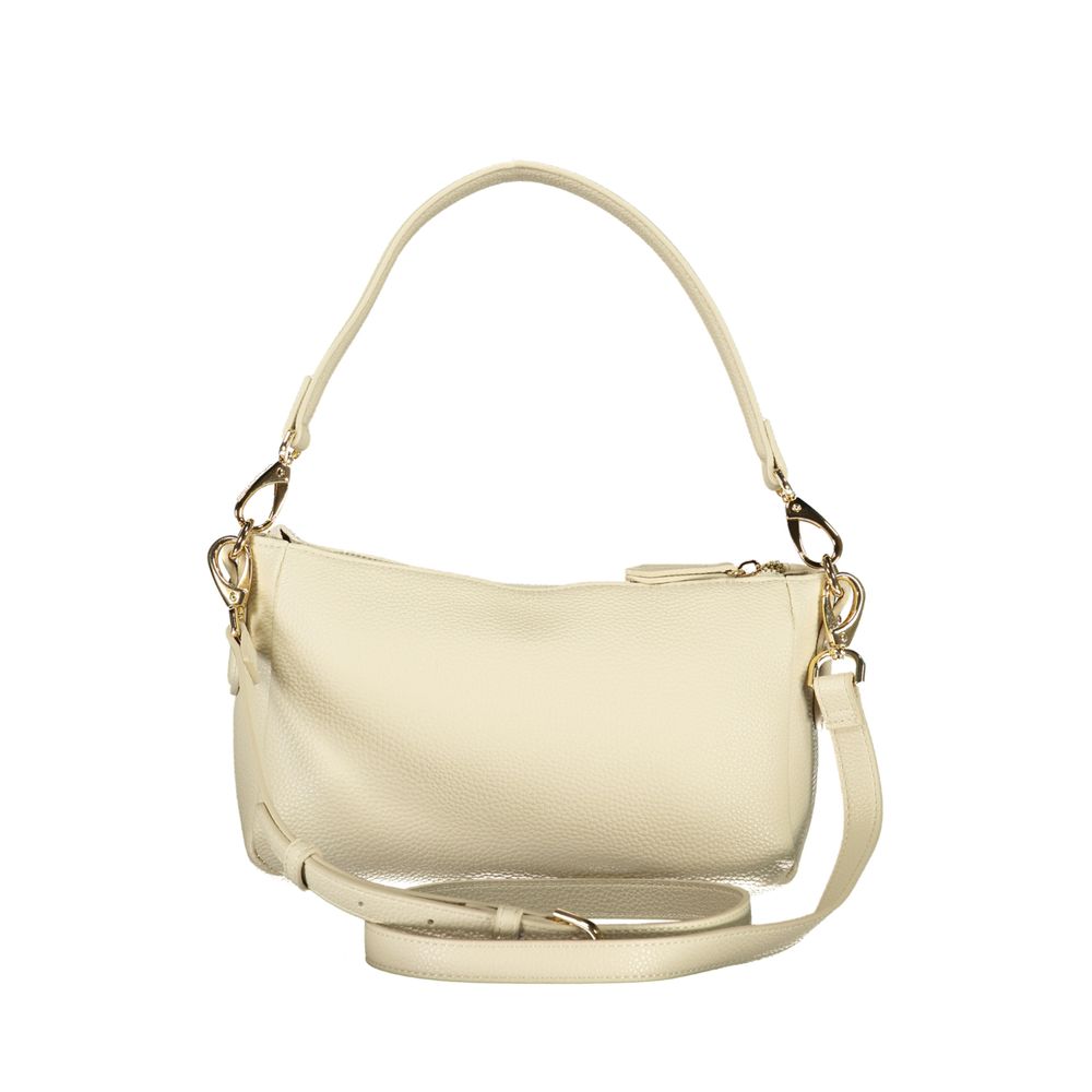Beige Polyurethane Women's Shoulder Bag