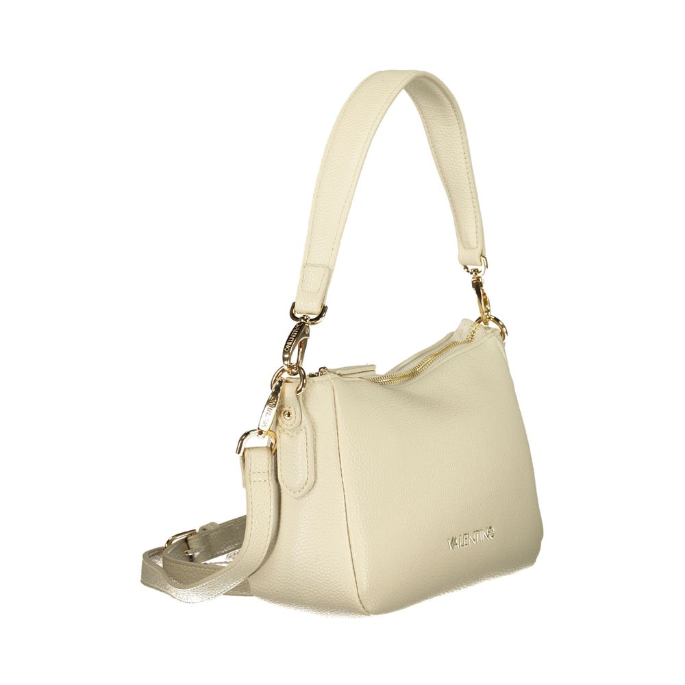 Beige Polyurethane Women's Shoulder Bag