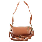 Brown Polyurethane Women's Bag