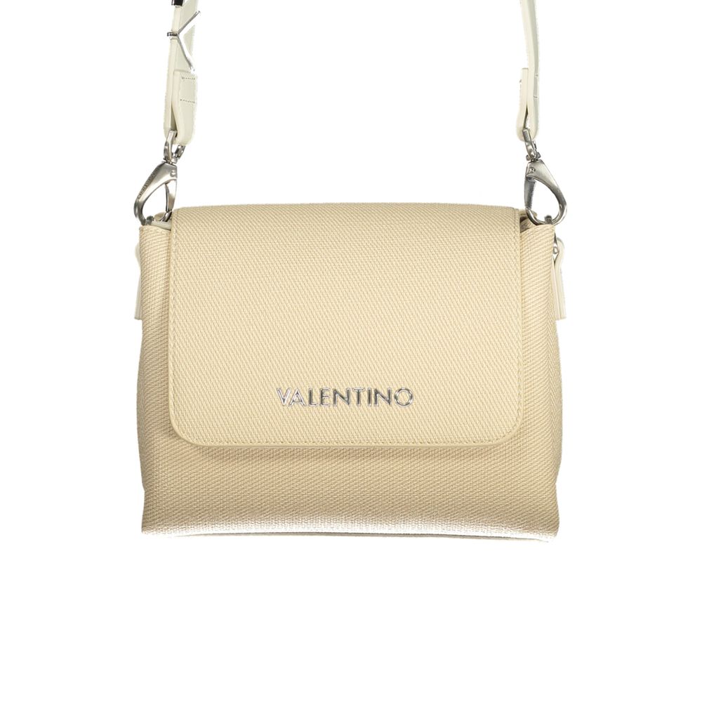 Beige Damenhandtasche aus Polyurethan