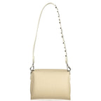 Beige Damenhandtasche aus Polyurethan