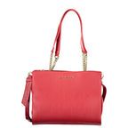 Red Polyurethane Women's Bag