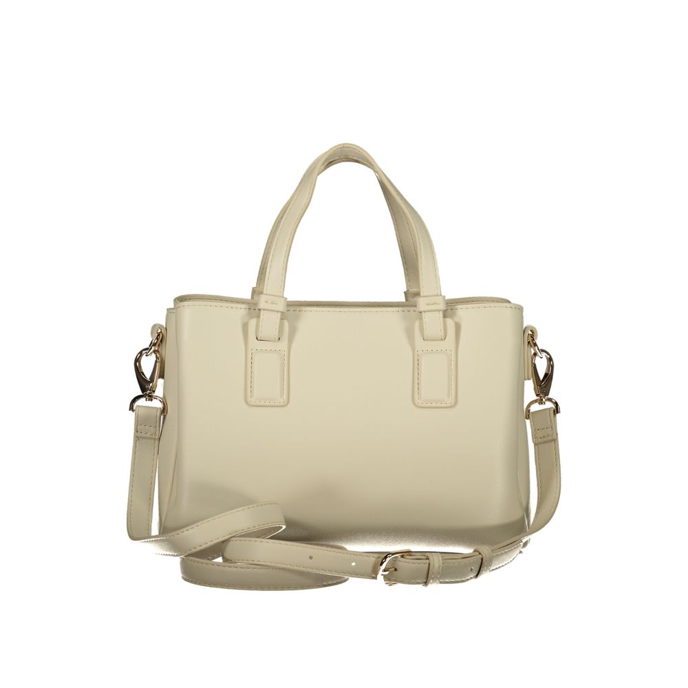 Beige Polyurethane Women's Bag