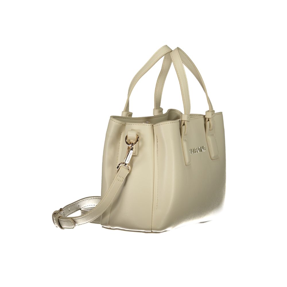 Beige Polyurethane Women's Bag