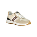 Beige Polyurethane Mens Sneaker