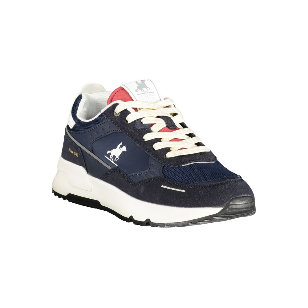 Blue Polyester Men's Sneaker