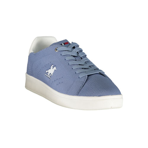 Light Blue Polyester Men's Sneaker