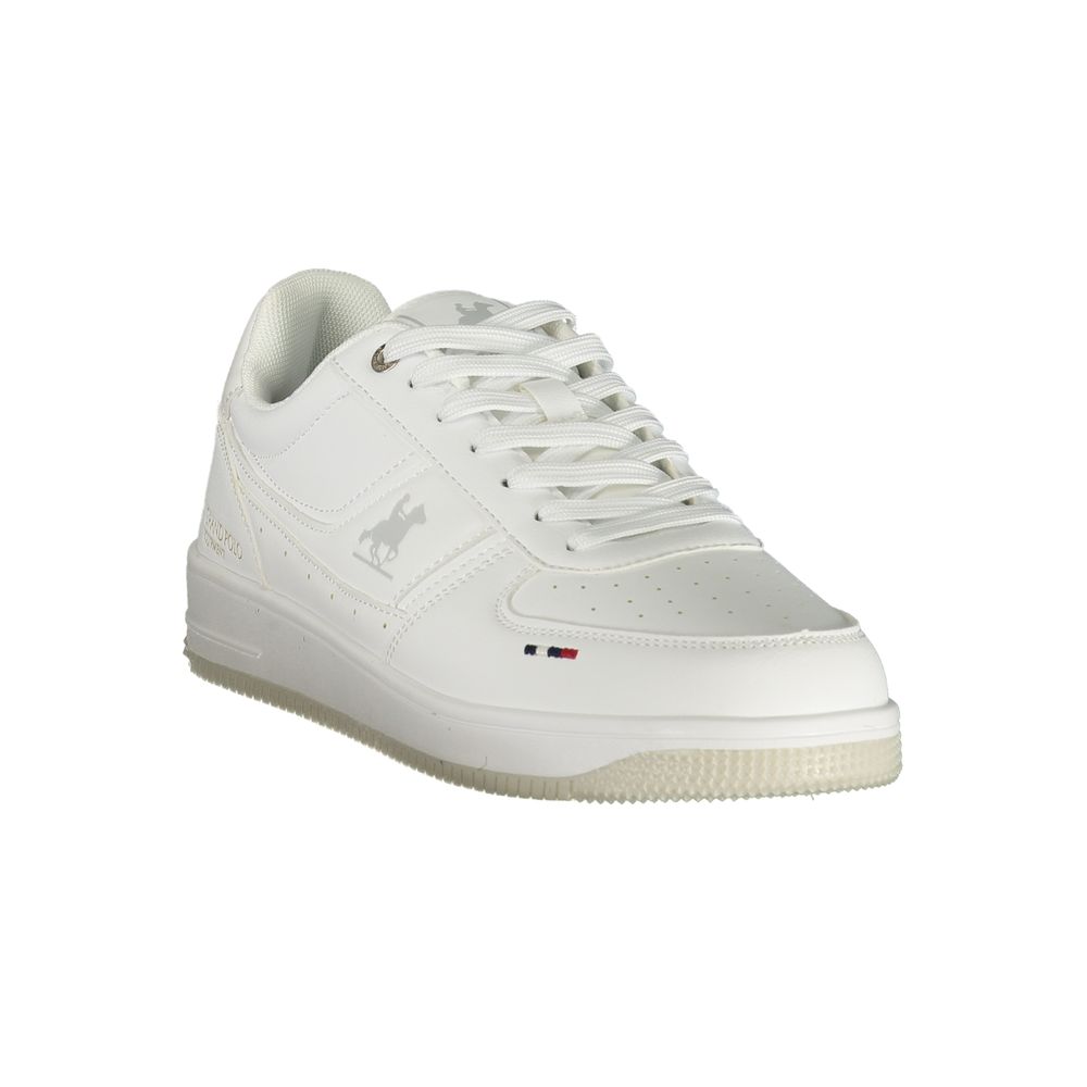 White Polyurethane Men's Sneaker