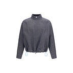 Blue Linen Denim Jacket