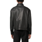 Black Lamb Leather Leather Jacket