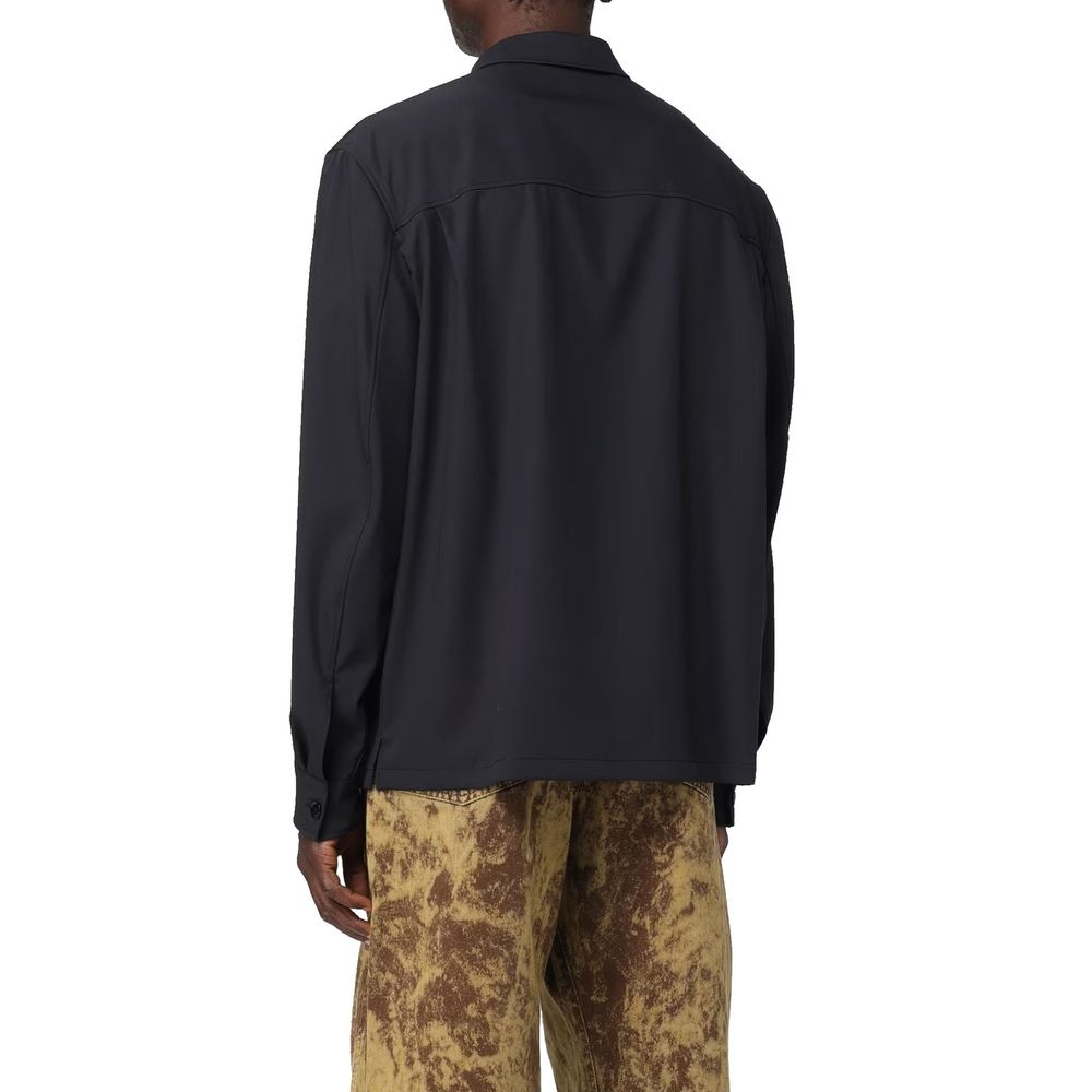 Black Virgin Wool Coat