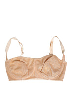 Beige Semi-Pad Underwire Balconette Bra Underwear
