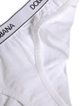 White Cotton Logo Waistband Brief Panty Underwear