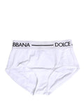 White Nylon Logo Waistband Panty Underwear