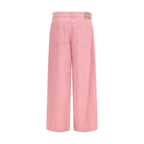 Multicolor Cotton Casual Pants