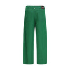 Bicolor Cotton Casual Pants