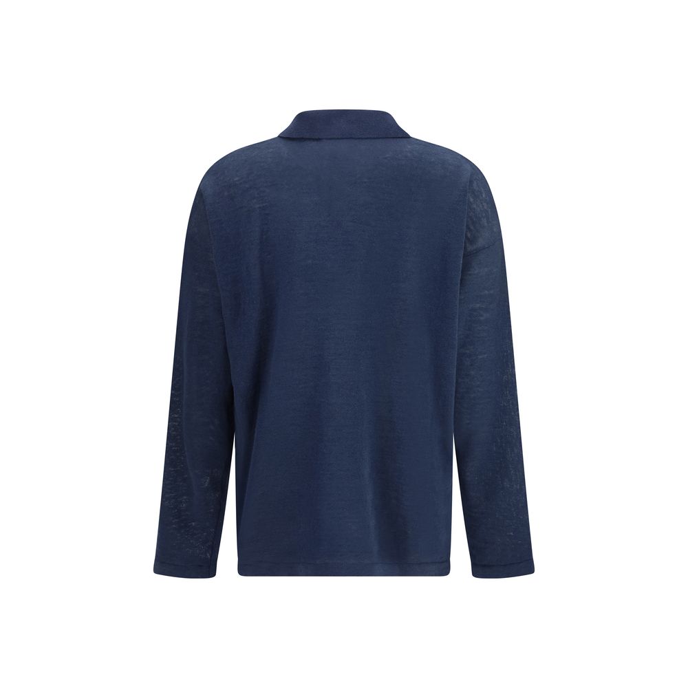 Blue Linen Cardigan
