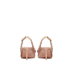 Beige Calfskin High Heel Pumps