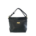 Black Leather Women Shoulder Bag