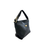 Black Leather Women Shoulder Bag