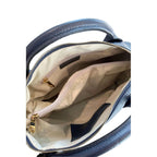 Blue Leather Women Handbag