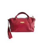 Red Leather Women Handbag