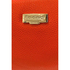 Orange Leather Women Handbag