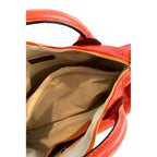 Orange Leather Women Handbag