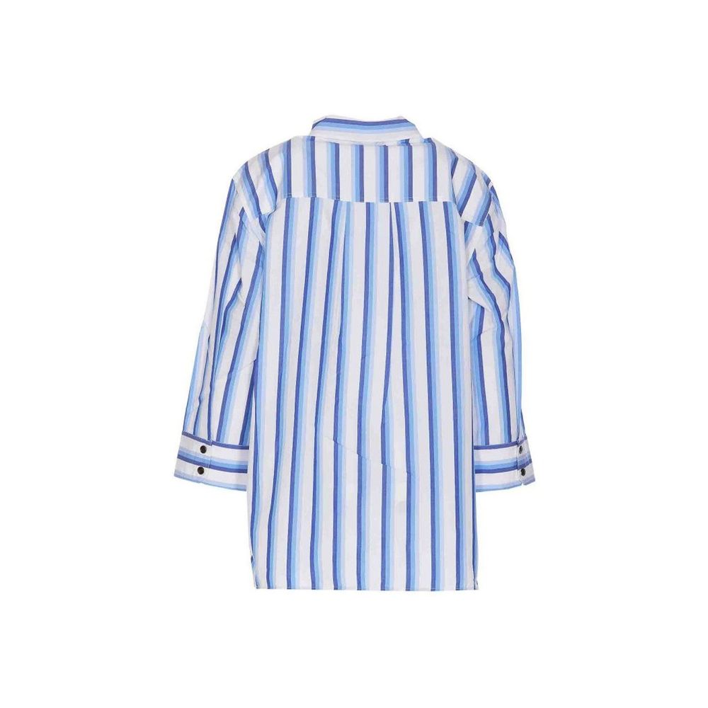 Blue Cotton Pattern Shirt