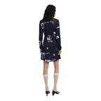 Black Viscose Short Dress