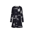 Black Viscose Short Dress