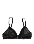 Black Nylon Stretch Soft Cup Brassiere Underwear