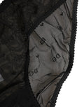 Black Sheer Mesh Lace Logo Brief Panty Underwear
