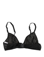 Black Nylon Stretch Soft Cup Brassiere Underwear