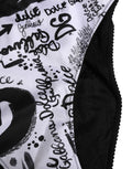 Black White Graphic Logo High Brief Underwear