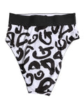 Black White Graphic Logo High Brief Underwear