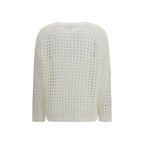 White Linen Sweatshirt