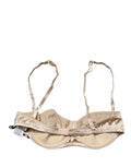 Beige Semi-Pad Underwire Balconette Bra Underwear