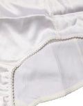 White Silk Blend High Waist Girdle Panty Underwear