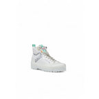 White Fabric Chunky Sneakers
